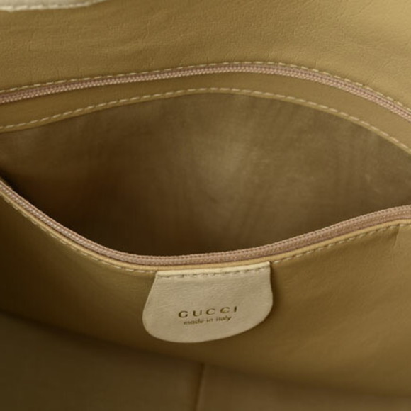 Gucci handbag shoulder bag GUCCI 2way bamboo leather cream - Picture 14 of 15